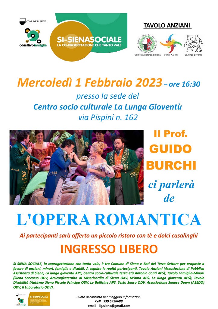 L'opera romantica evento a Siena - la locandina