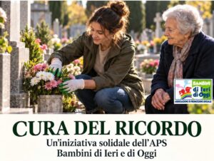 Volontari che puliscono e riordino tombe per chi non può farlo